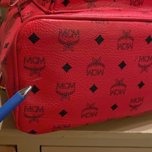 MCM Visetos Stark Red Backpack (Large) - Picture 8 of 16